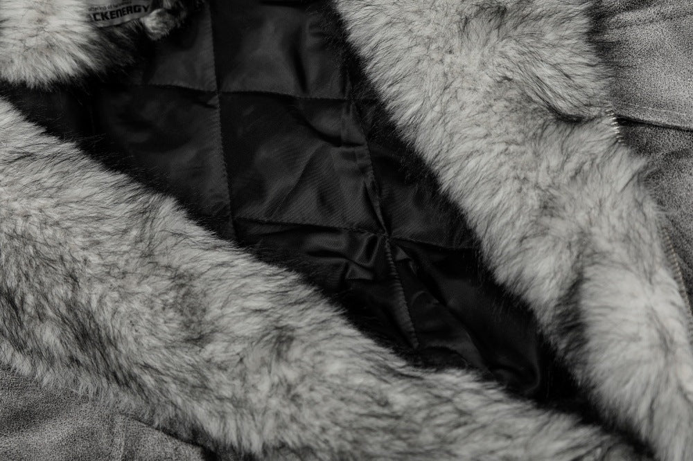 Thick Winter Camo Hooded Faux Furr Jacket