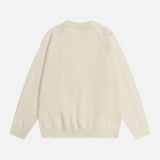 Stylish Oversized Pearl Detail Round Neck Sweater