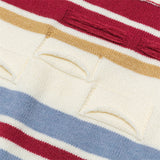 Winter Stylish Contrast Stripe Crewneck Sweater