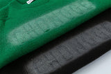 American Style Spray Painted Round Neck Sweater