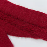 Y2K Stylish Loose Tassel V-Neck Sweater