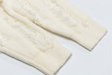 European Fringed Turtleneck Knitted Polo Sweater