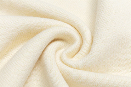Stylish Oversized Pearl Detail Round Neck Sweater