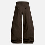 High Street Zipper Pocket Wide Leg Pants