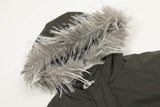 American Wool Collar Faux Furr Hooded Padded Jacket