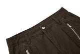 High Street Zipper Pocket Wide Leg Pants
