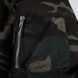 Stylish Camouflage Baseball Collar Padded Jacket