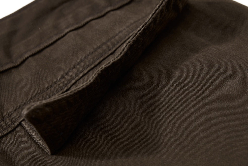 High Street Zipper Pocket Wide Leg Pants