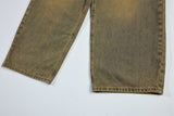 Vintage Yellow Dyed Old Washable Denim Jeans