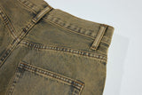 Vintage Yellow Dyed Old Washable Denim Jeans