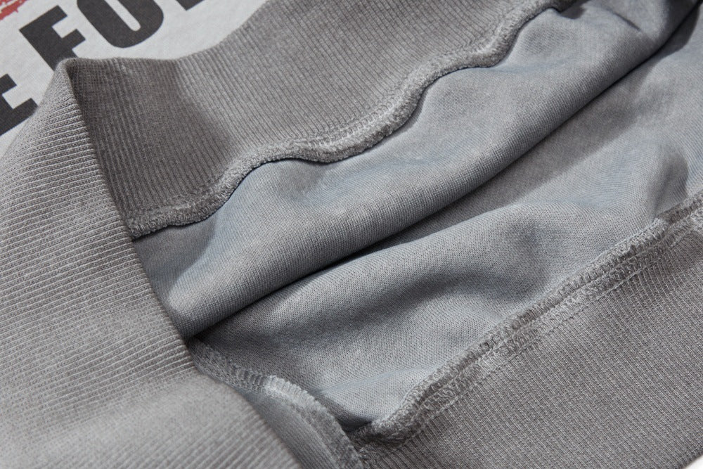 Spring Retro American Stripe Printed Hoodie
