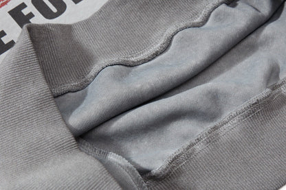 Spring Retro American Stripe Printed Hoodie