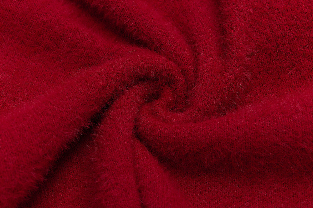 Fashionable European With Shawl Scarf Sweater