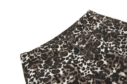 Heavy Industry Leopard Print Wide Leg Pants