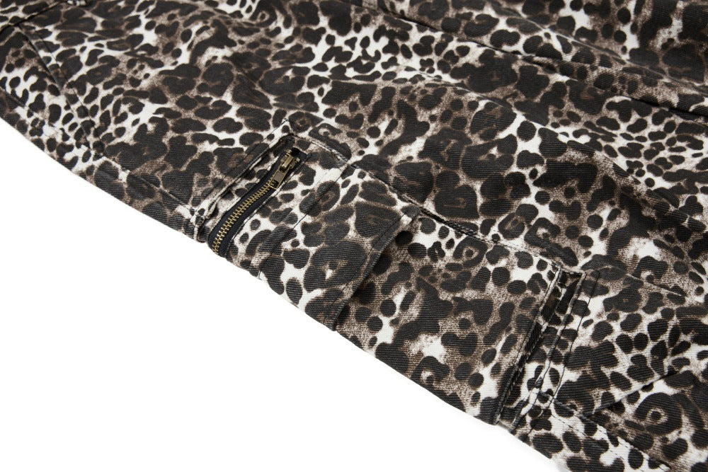 Heavy Industry Leopard Print Wide Leg Pants