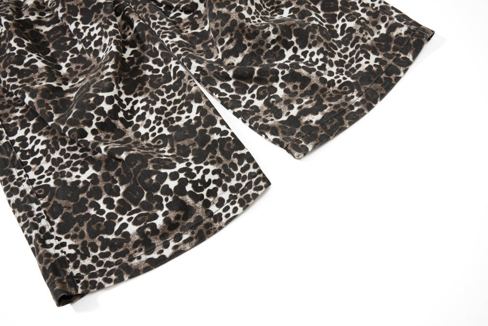 Heavy Industry Leopard Print Wide Leg Pants