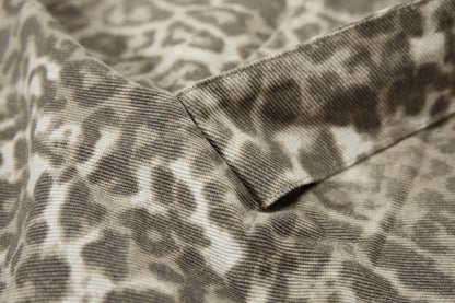 Streetwear Punk Leopard Print Wide Leg Pants