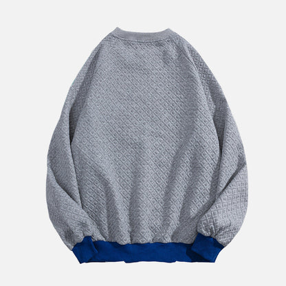 Embroidered American Style Round Neck Sweatshirt