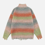 Lazy Style Colorful Gradient Knitwear Cardigan