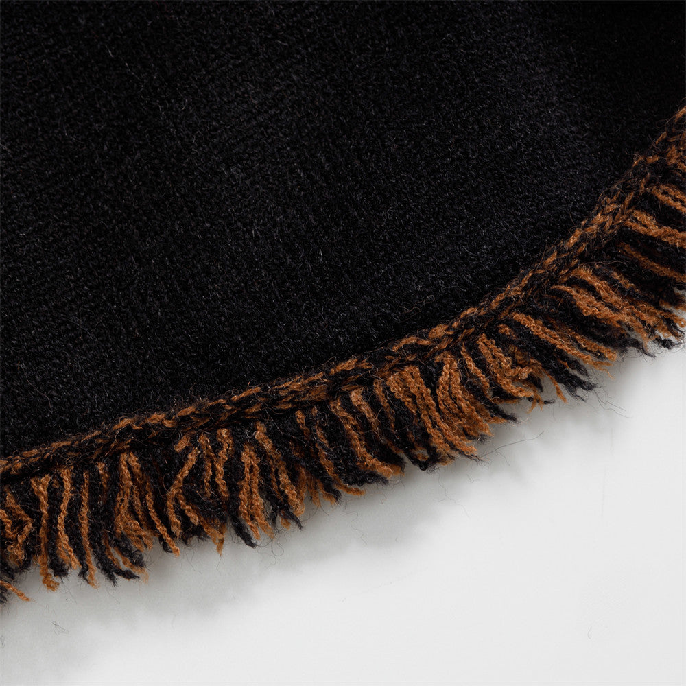 European Trend Bear Jacquard Crewneck Sweater
