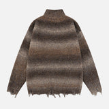 Lazy Style Colorful Gradient Knitwear Cardigan