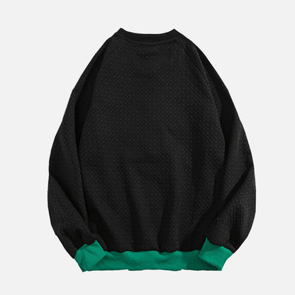 Embroidered American Style Round Neck Sweatshirt