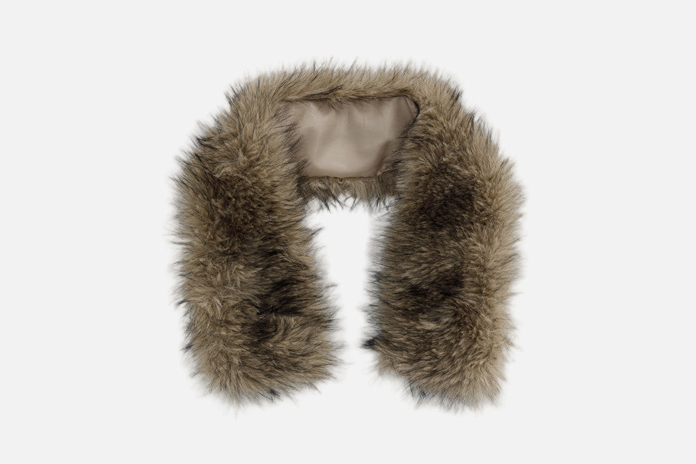 Chic Retro Camouflage Faux Furr Hooded Jacket