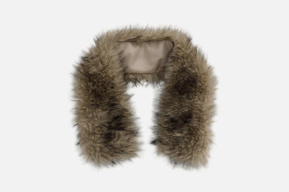 Chic Retro Camouflage Faux Furr Hooded Jacket