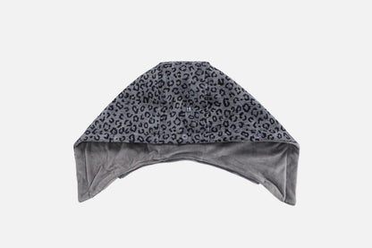 Trendy Leopard Print Faux Furr Hooded Padded Jacket