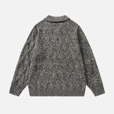 Luxury Diamond Jacquard Lapel knitted Cardigan
