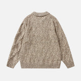 Luxury Diamond Jacquard Lapel knitted Cardigan