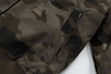 Camouflage Lined Cashmere Faux Furr Hooded Jacket