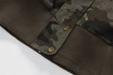Camouflage Lined Cashmere Faux Furr Hooded Jacket