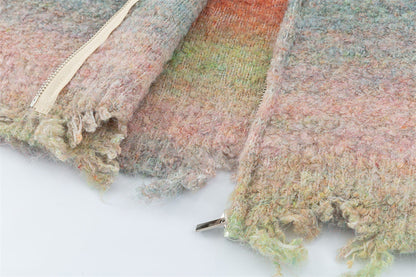 Lazy Style Colorful Gradient Knitwear Cardigan