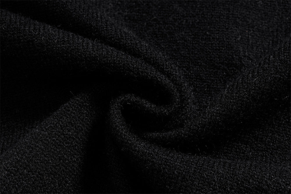 European Trend Bear Jacquard Crewneck Sweater