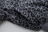 Trendy Leopard Print Faux Furr Hooded Padded Jacket