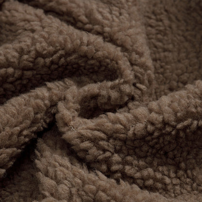 Camouflage Lined Cashmere Faux Furr Hooded Jacket