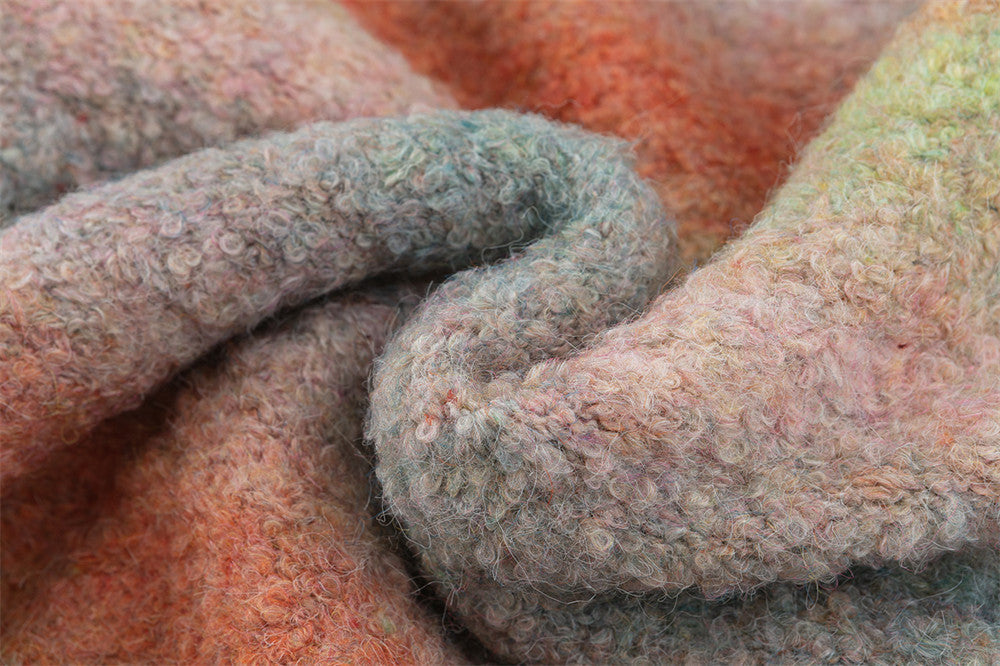Lazy Style Colorful Gradient Knitwear Cardigan