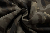 Camouflage Lined Cashmere Faux Furr Hooded Jacket