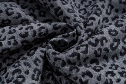 Trendy Leopard Print Faux Furr Hooded Padded Jacket