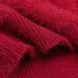 Y2K Soft Waxy Loose V-Neck Knit Sweater