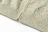 Luxury Diamond Jacquard Lapel knitted Cardigan