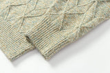 Luxury Diamond Jacquard Lapel knitted Cardigan