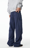 American Style Straight Leg Pleated Cargo Jeans