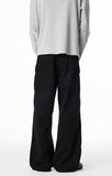 American Style Straight Leg Pleated Cargo Jeans
