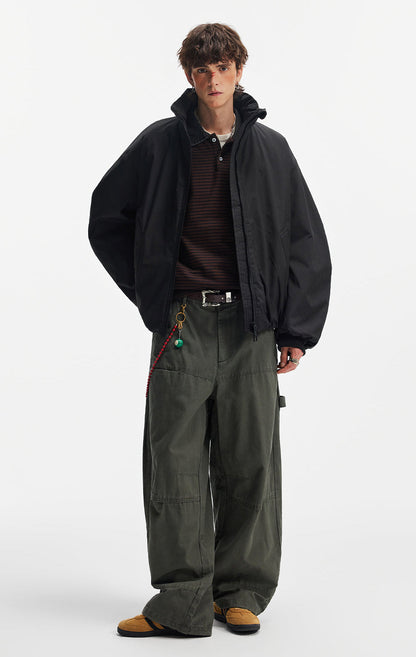 Stylish Cleanfit Warm Double Zipper Cotton Jacket
