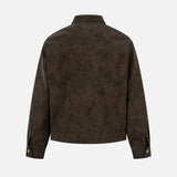 Vintage Punk Airplane Buckle Design Leather Jacket