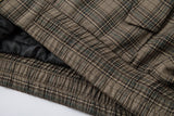 Vintage Plaid High Street High Neck Jacket