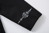 Flower Tattoo Fashionable Hip Hop Leather Jacket