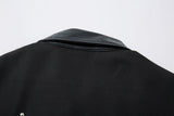Flower Tattoo Fashionable Hip Hop Leather Jacket